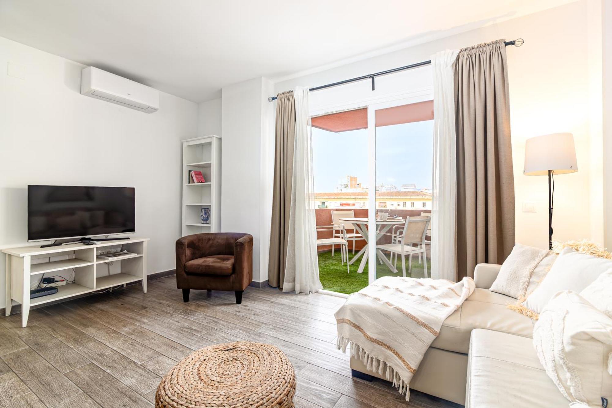 Malaga Center Flat Beach&Terrace Exterior foto